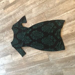 Printed wrap dress. Jersey material.